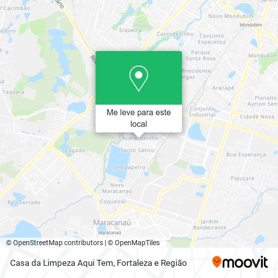 Casa da Limpeza Aqui Tem mapa