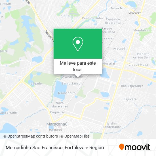 Mercadinho Sao Francisco mapa