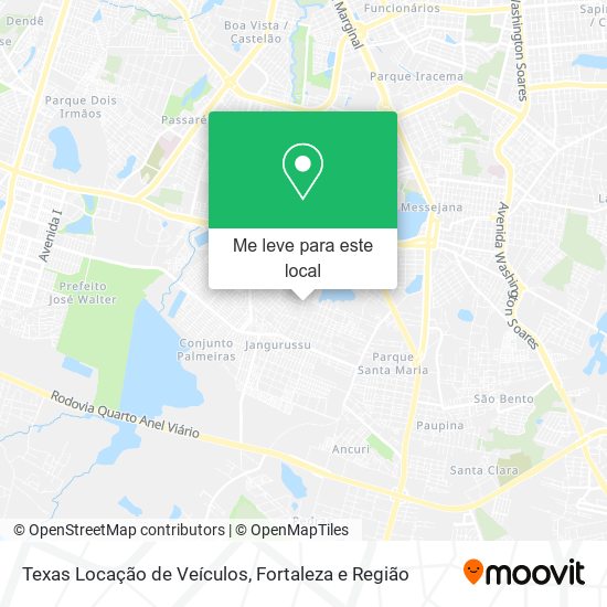 Texas Locação de Veículos mapa