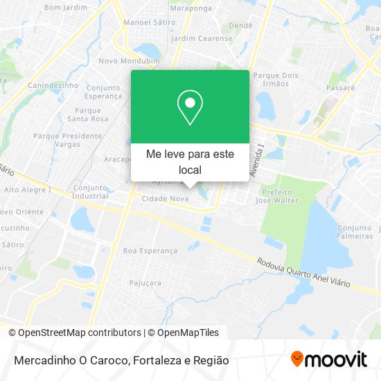 Mercadinho O Caroco mapa