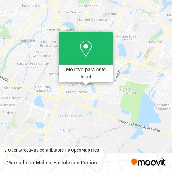 Mercadinho Melina mapa