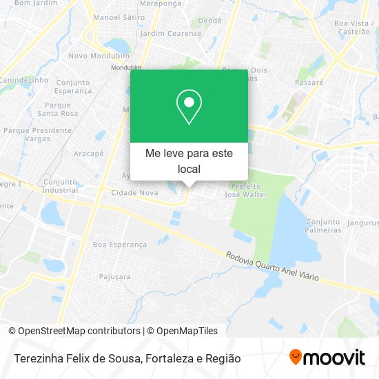 Terezinha Felix de Sousa mapa