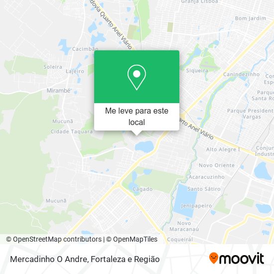 Mercadinho O Andre mapa