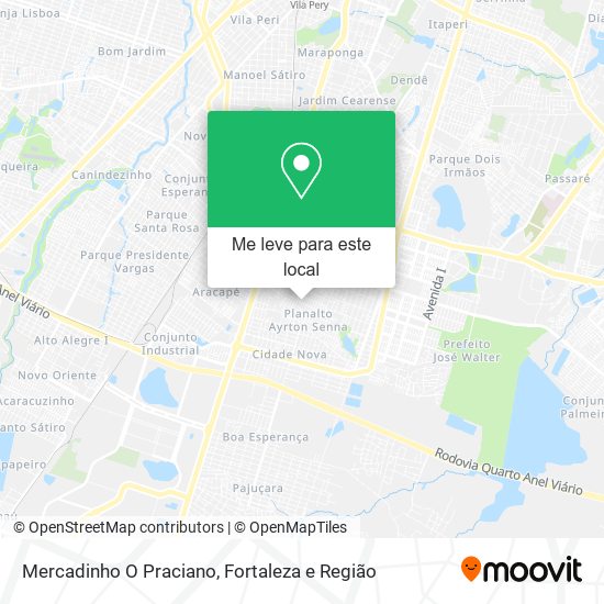 Mercadinho O Praciano mapa
