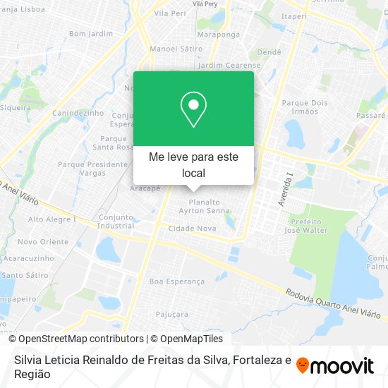 Silvia Leticia Reinaldo de Freitas da Silva mapa