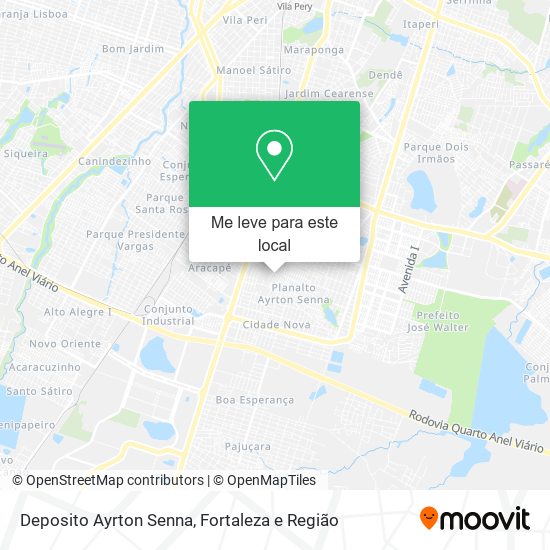 Deposito Ayrton Senna mapa