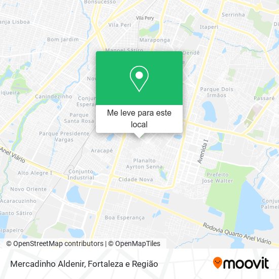 Mercadinho Aldenir mapa