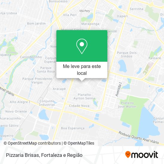 Pizzaria Brisas mapa