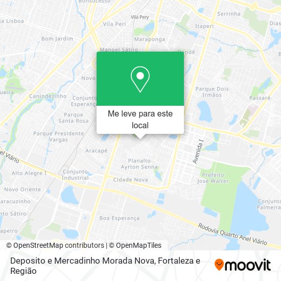 Deposito e Mercadinho Morada Nova mapa