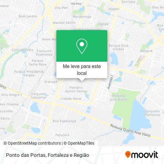 Ponto das Portas mapa