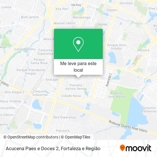 Acucena Paes e Doces 2 mapa