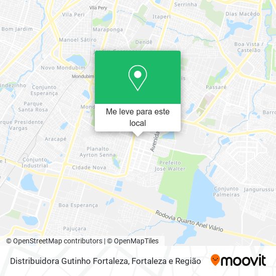 Distribuidora Gutinho Fortaleza mapa