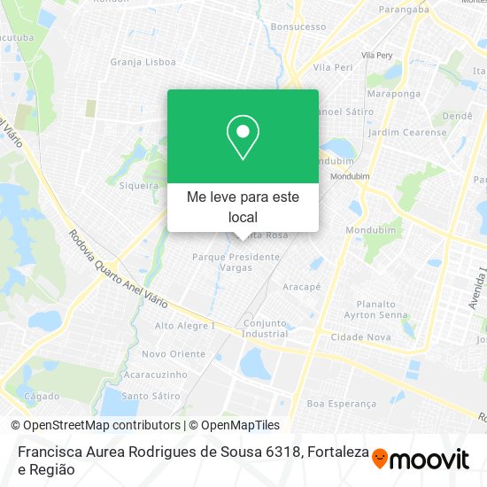 Francisca Aurea Rodrigues de Sousa 6318 mapa