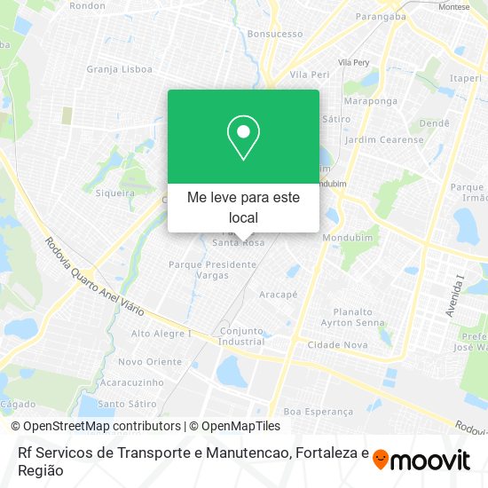 Rf Servicos de Transporte e Manutencao mapa