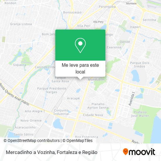 Mercadinho a Vozinha mapa