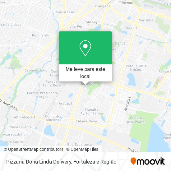 Pizzaria Dona Linda Delivery mapa