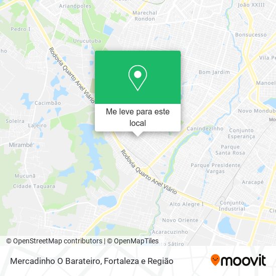 Mercadinho O Barateiro mapa