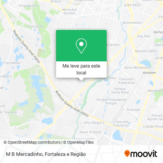 M B Mercadinho mapa