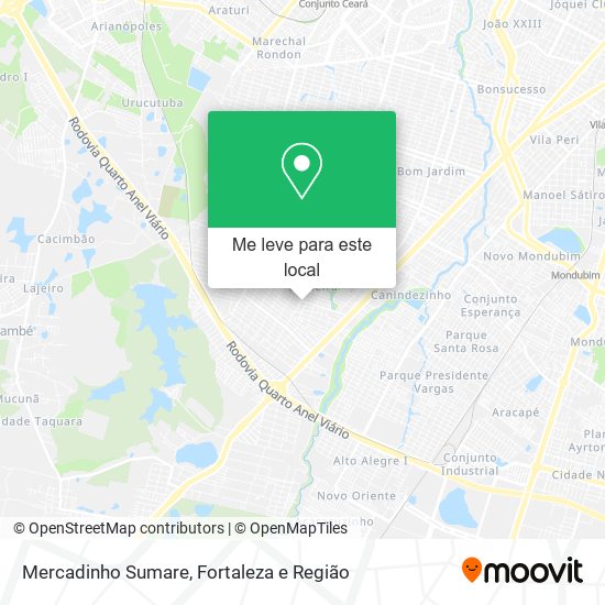 Mercadinho Sumare mapa