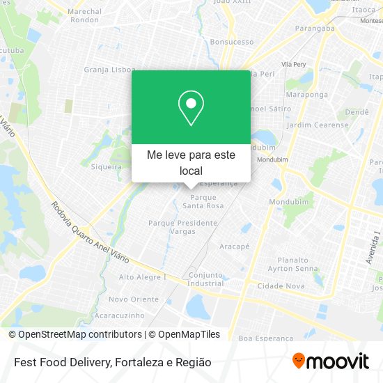 Fest Food Delivery mapa