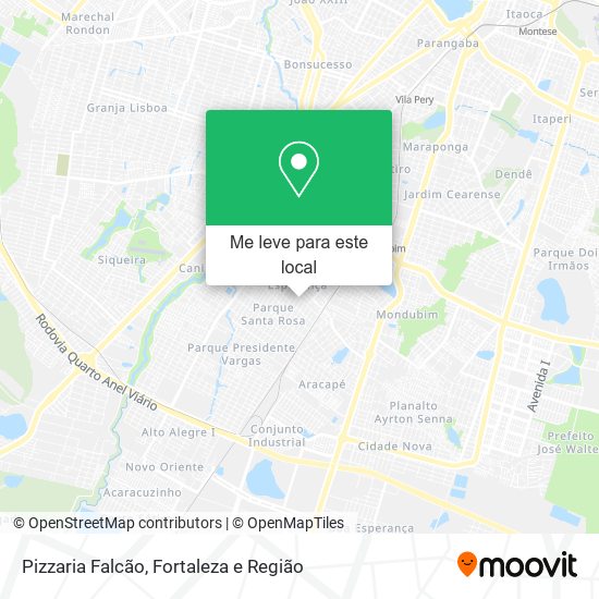 Pizzaria Falcão mapa