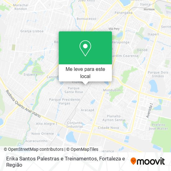 Erika Santos Palestras e Treinamentos mapa