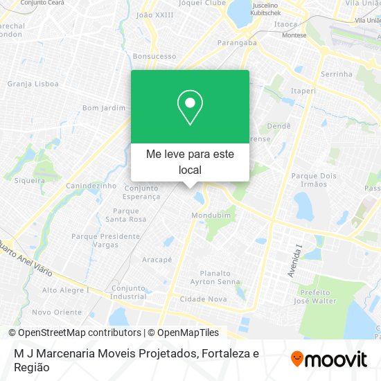 M J Marcenaria Moveis Projetados mapa
