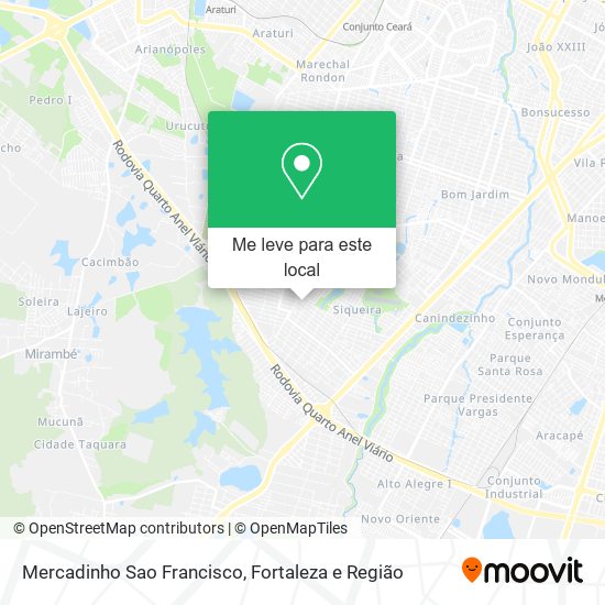 Mercadinho Sao Francisco mapa