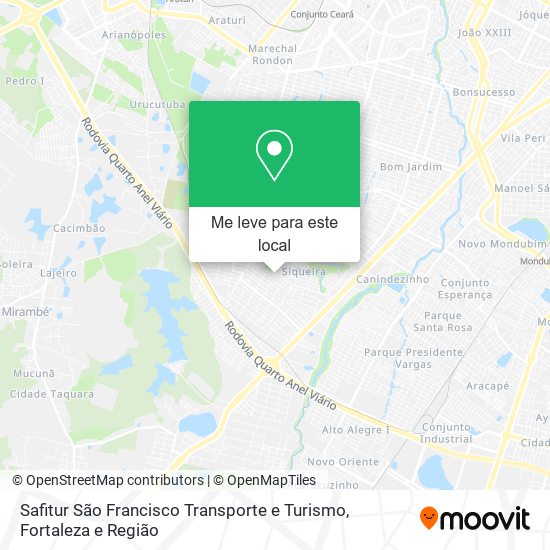 Safitur São Francisco Transporte e Turismo mapa