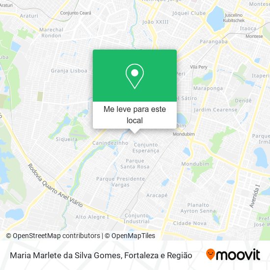 Maria Marlete da Silva Gomes mapa