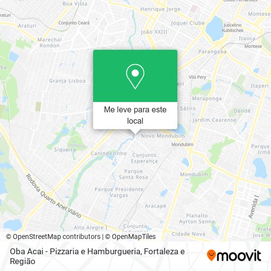 Oba Acai - Pizzaria e Hamburgueria mapa