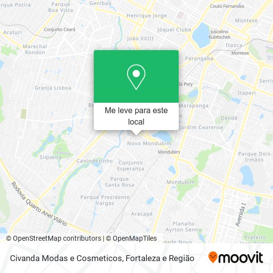 Civanda Modas e Cosmeticos mapa