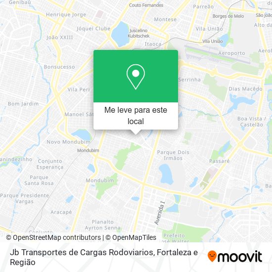 Jb Transportes de Cargas Rodoviarios mapa