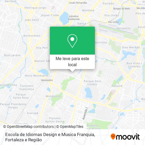 Escola de Idiomas Design e Musica Franquia mapa