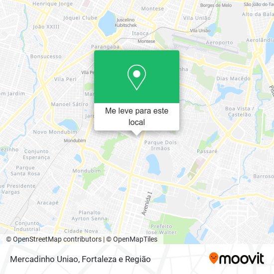 Mercadinho Uniao mapa