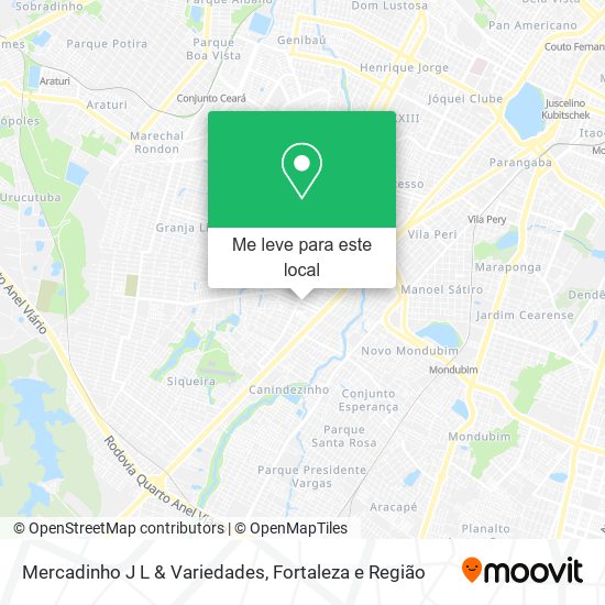 Mercadinho J L & Variedades mapa