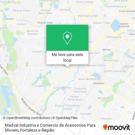 Madval Industria e Comercio de Acessorios Para Moveis mapa