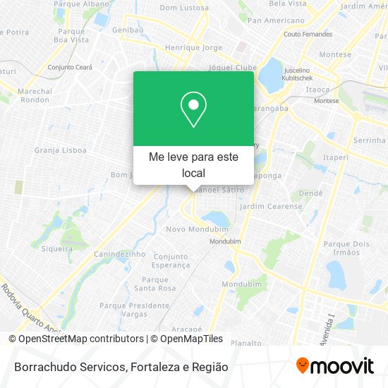 Borrachudo Servicos mapa