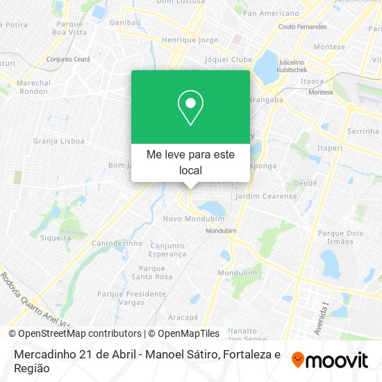 Mercadinho 21 de Abril - Manoel Sátiro mapa