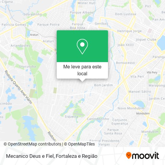 Mecanico Deus e Fiel mapa