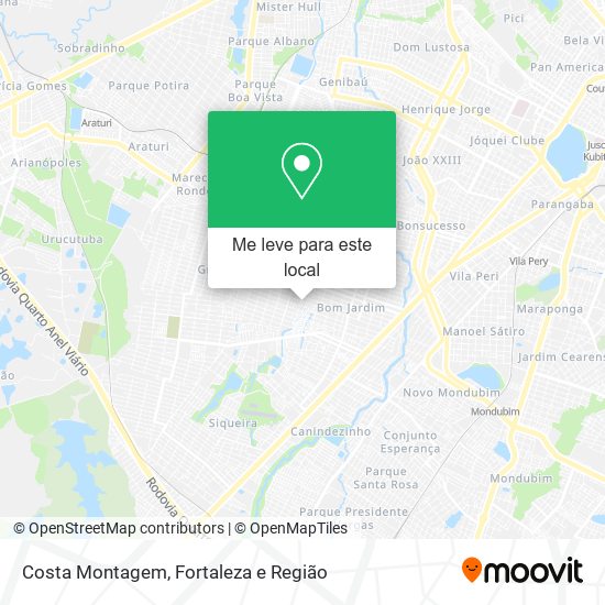 Costa Montagem mapa