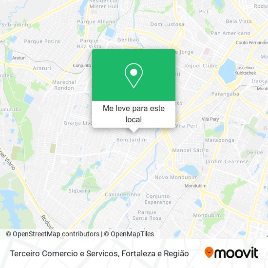 Terceiro Comercio e Servicos mapa