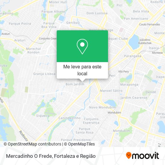 Mercadinho O Frede mapa