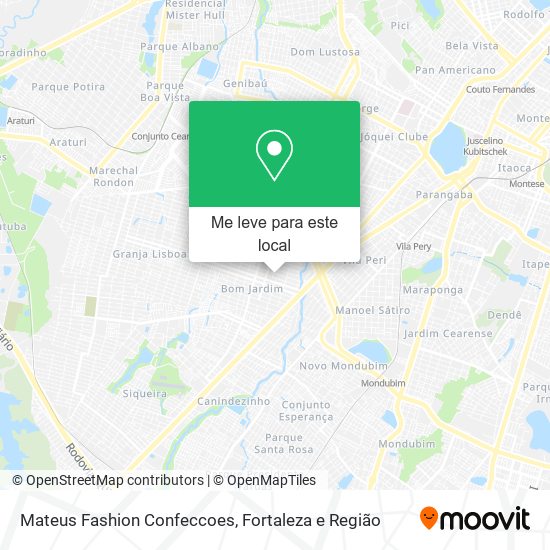 Mateus Fashion Confeccoes mapa