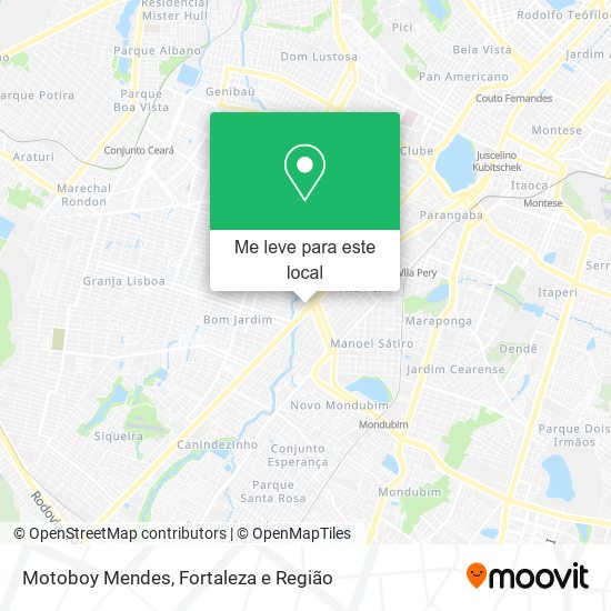 Motoboy Mendes mapa