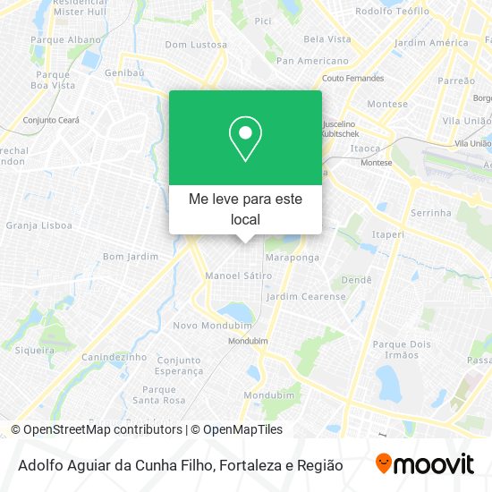 Adolfo Aguiar da Cunha Filho mapa