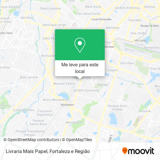 Livraria Mais Papel mapa