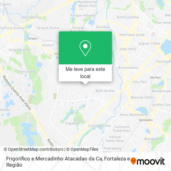 Frigorifico e Mercadinho Atacadao da Ca mapa