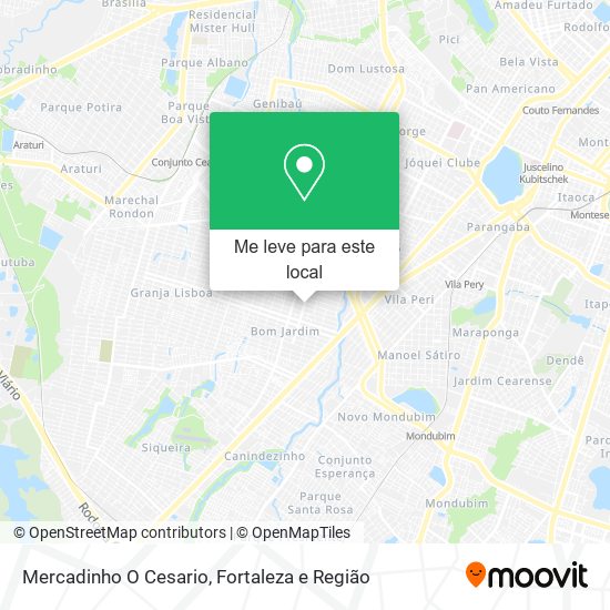 Mercadinho O Cesario mapa