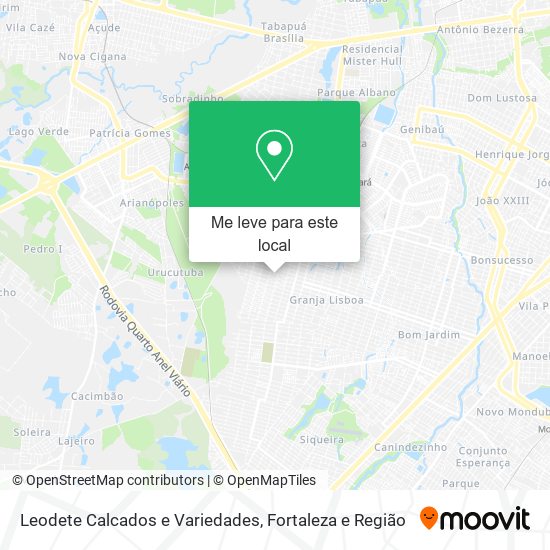 Leodete Calcados e Variedades mapa